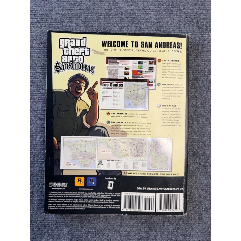 BradyGames GTA San Andreas Official Strategy Guide PS2 Vintage 2004 Rockstar - Picture 5 of 5